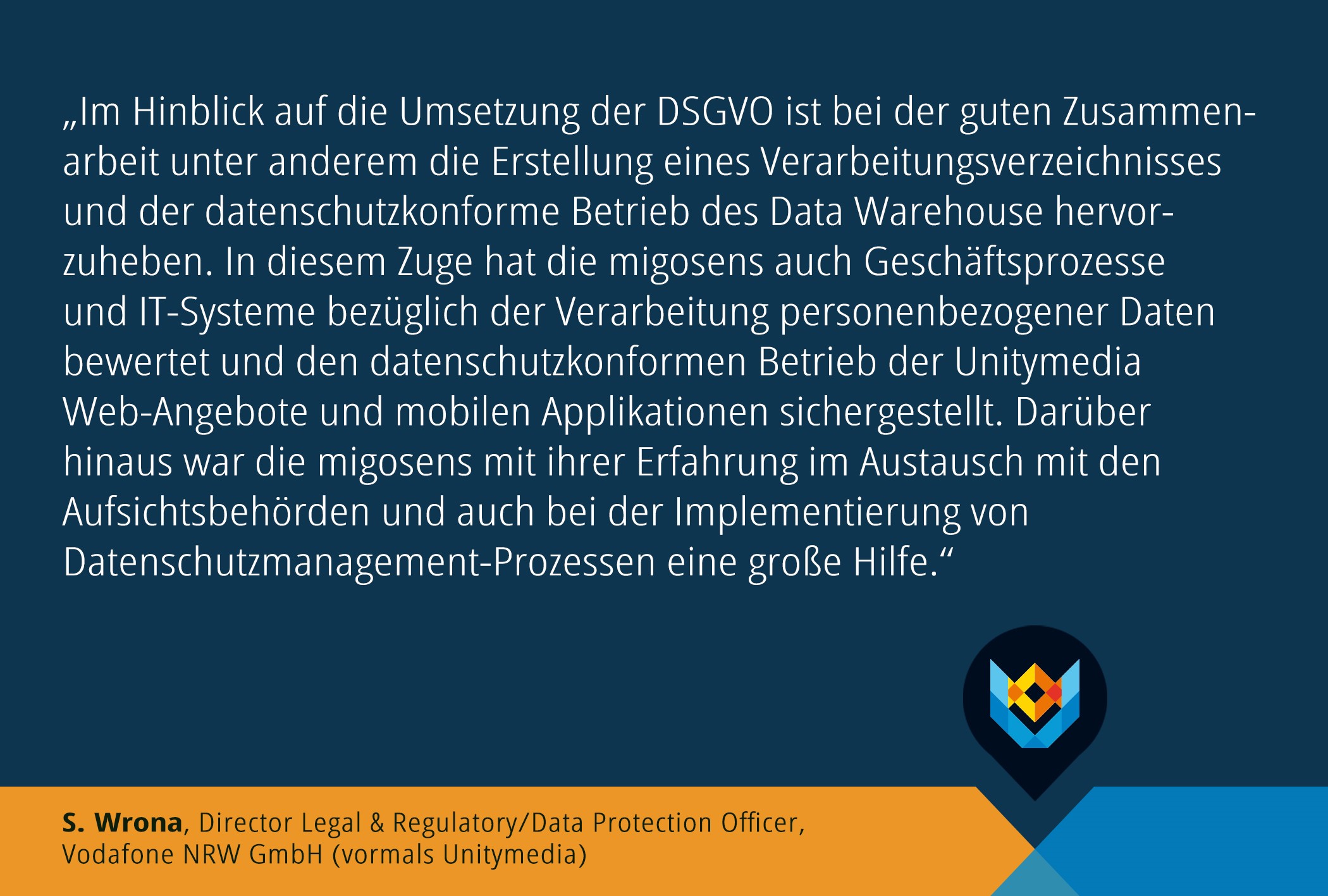 Projekt zur Umsetzung der Datenschutzgrundverordnung bei einem Telekommunikationsdienstleister